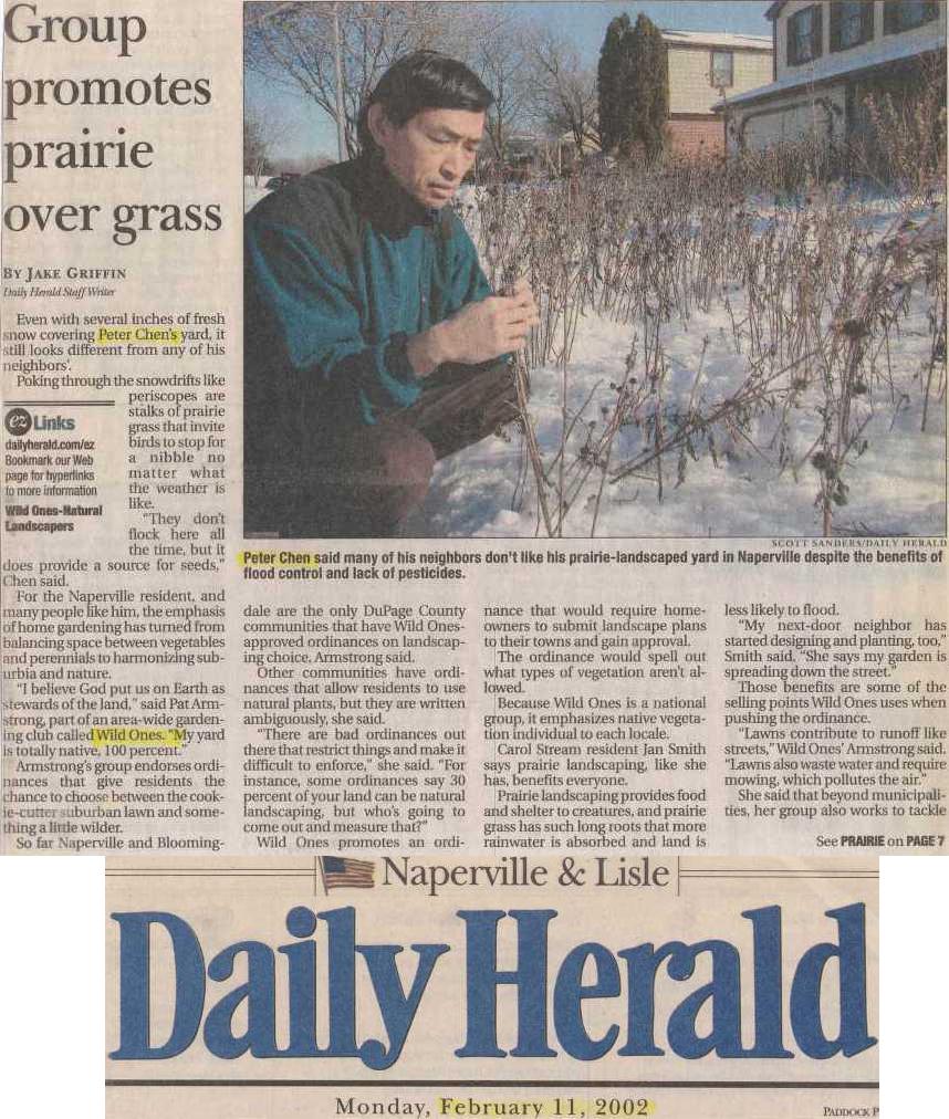 Feb 2002 Daily Herald Group promotes prairie