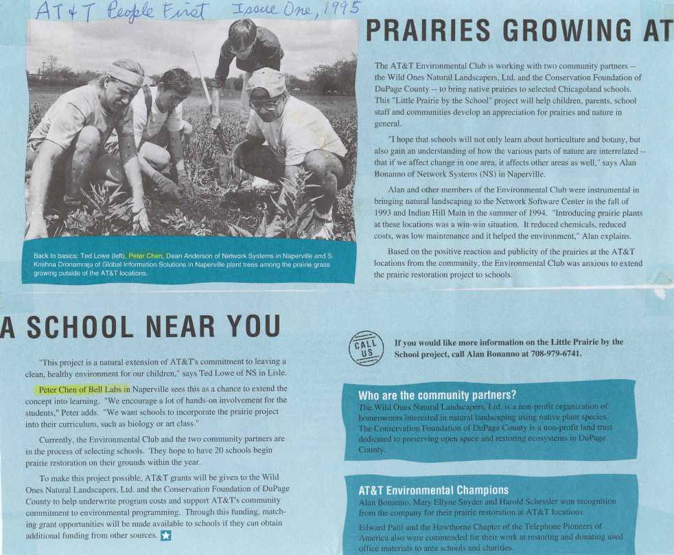 Fall 1995 People First Prairies at a school near you