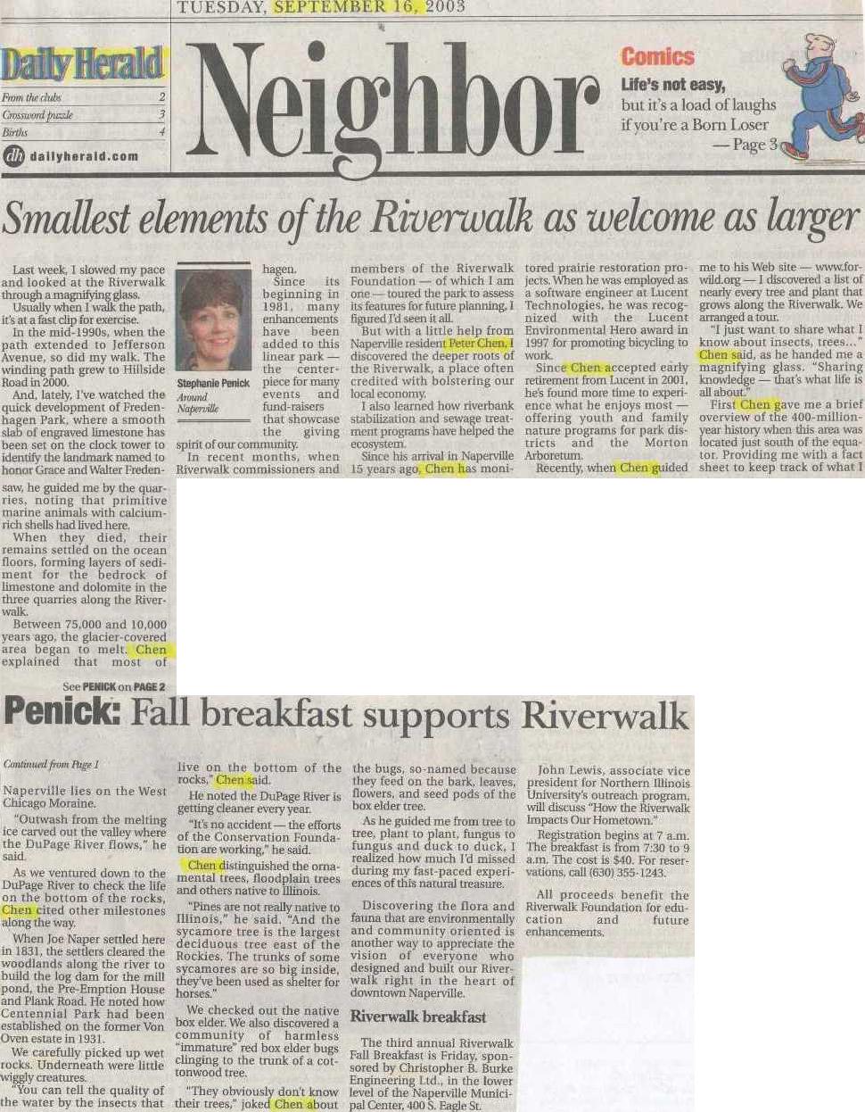 Sep 2003 Positively Naperville Elements of Riverwalk
