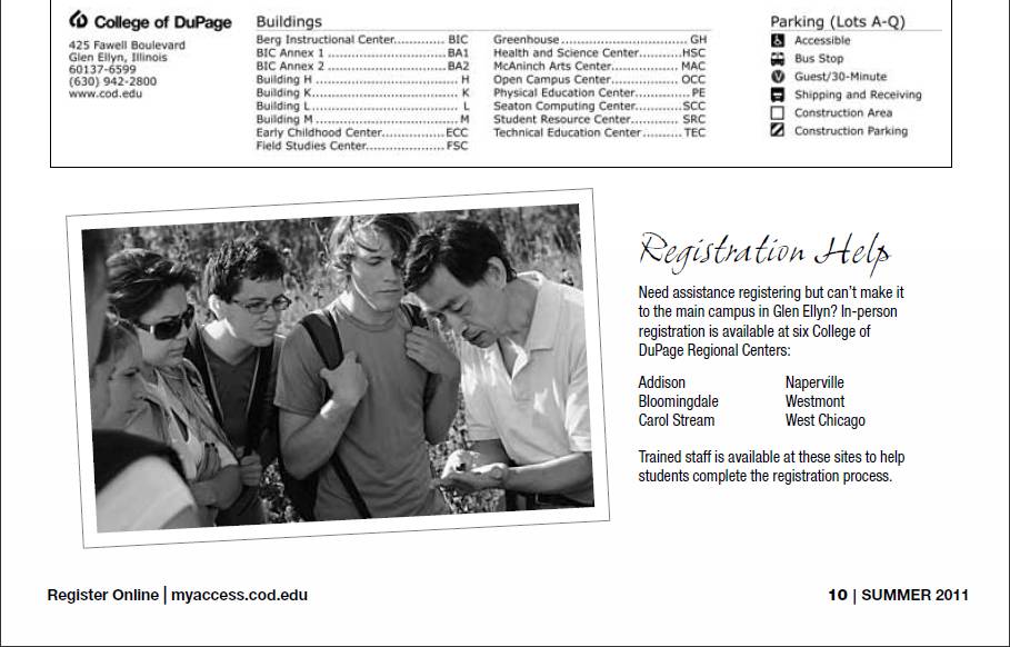 Aug 2011 College of DuPage Summer 2011 catalog